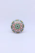 Moroccan Tile Ceramic Cabinet Knob — close-up view, G Decor