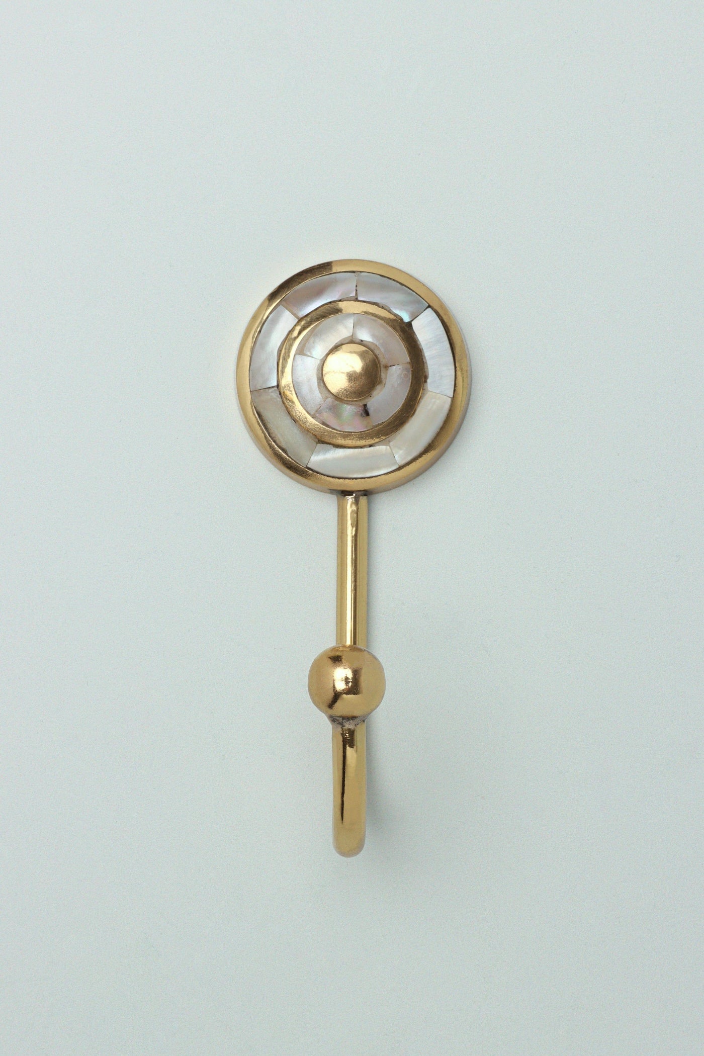 G Decor All Hooks Circle / Pearl Gold Mother Of Pearl Patterned Gold Brass Coat Hook