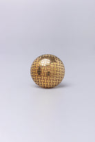 Mughal Brass Textured Cabinet Knob — close-up view, G Decor