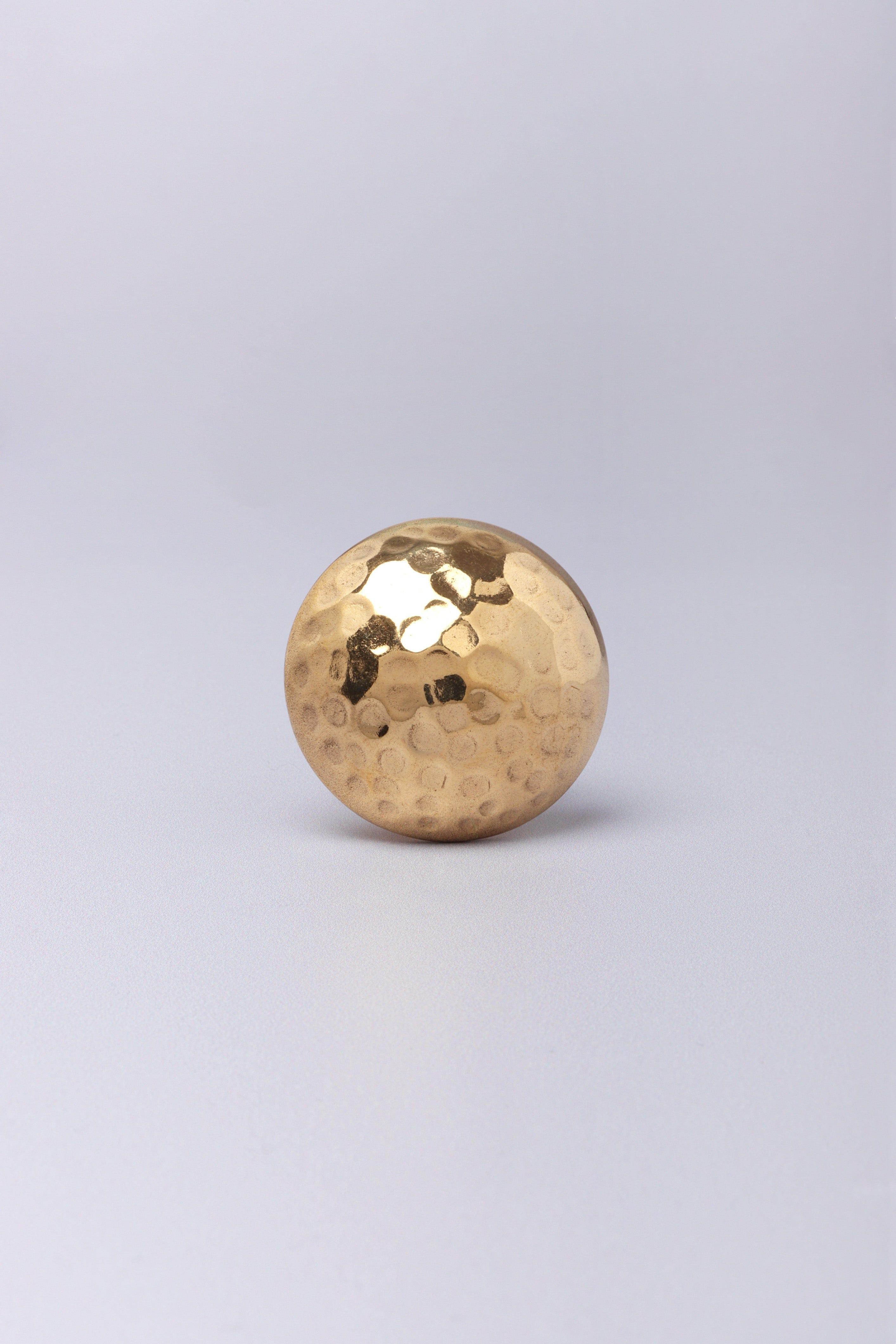 Mughal Brass Textured Door Knob, Cupboard, Drawer, and Door Handle - G Decor