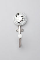 Niva Mosaic Glass and Mirror Tile Wall Hook — close-up view, G Decor