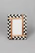Noir Black and White Chevron Photo Frame — view 5, G Decor