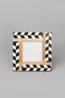 Noir Handcrafted Black & White Chevron Photo Frame Classic Picture Display - G Decor