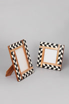 Noir Black and White Chevron Photo Frame — close-up view, G Decor