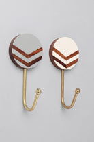 Nordic Trail Wall Hooks Large Wood, Resin & Brass Arrow Design Coat Hangers - G Decor