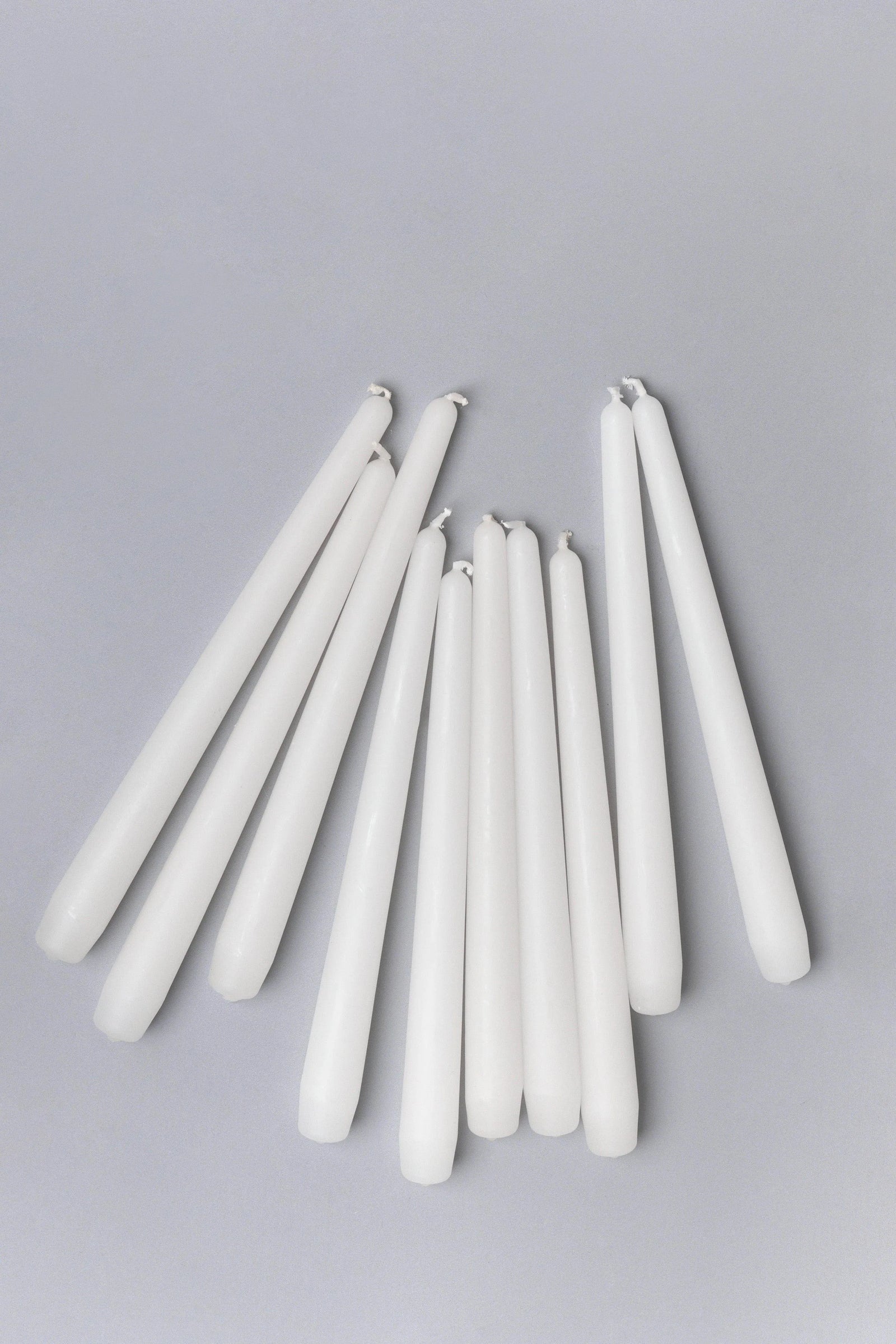 Nordlys Matte White Tall Taper Candles — alternate view, G Decor
