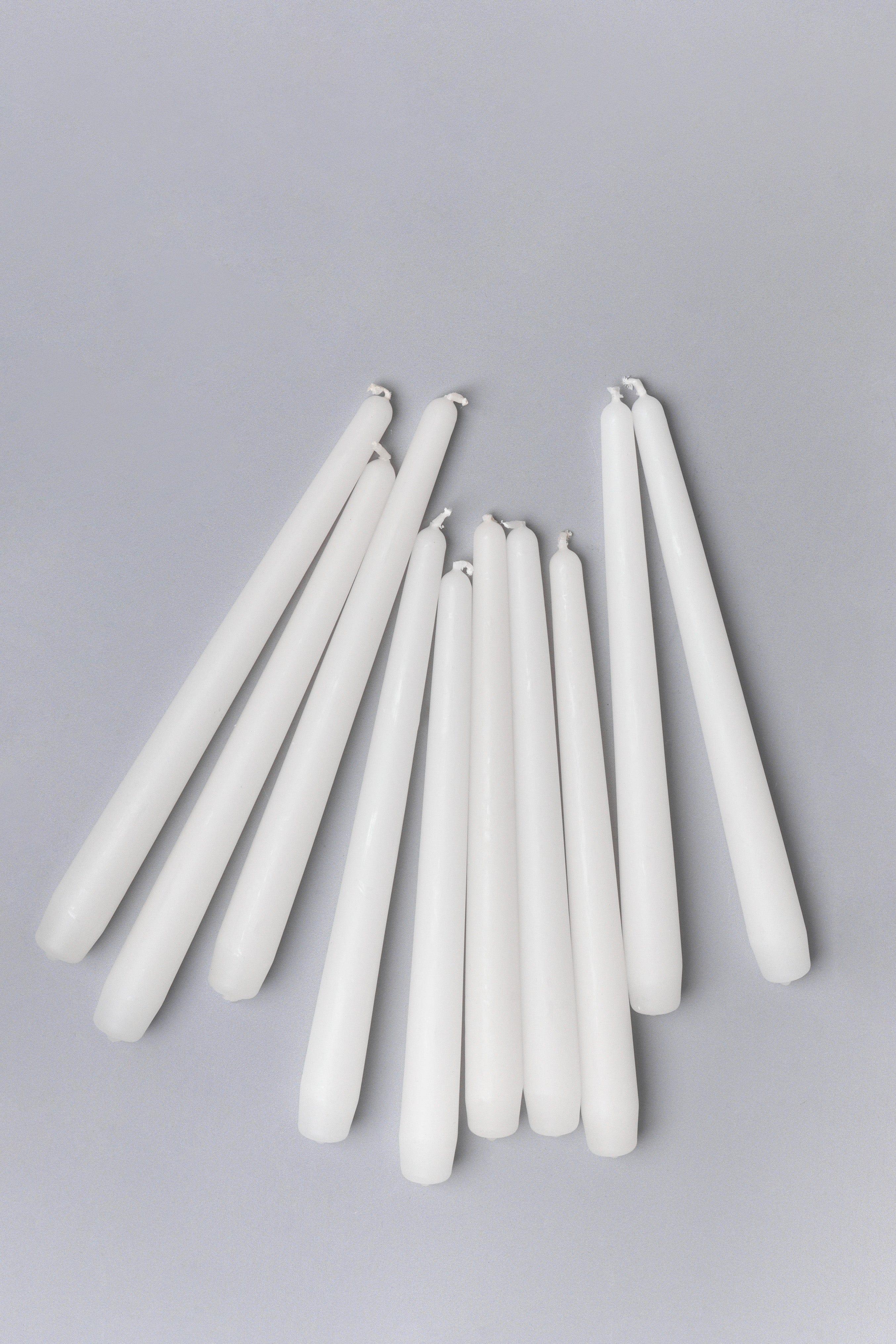 Nordlys Tall Matt White Dinner & Taper Candles Pack of 2, 10 or 20, Scandinavian Design - G Decor