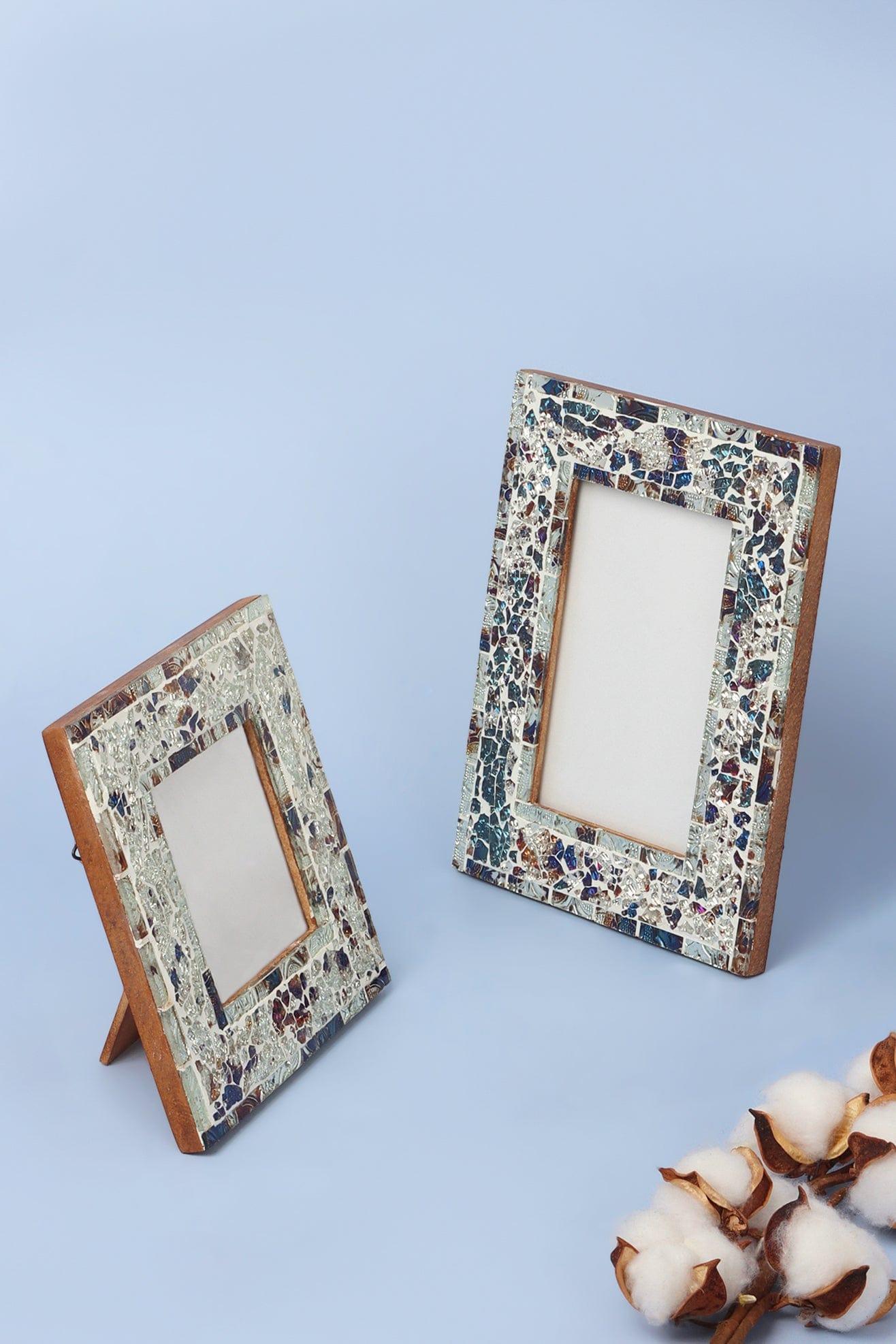 Oasis Handmade Glass Mosaic Photo Frame Contemporary Picture Display - G Decor