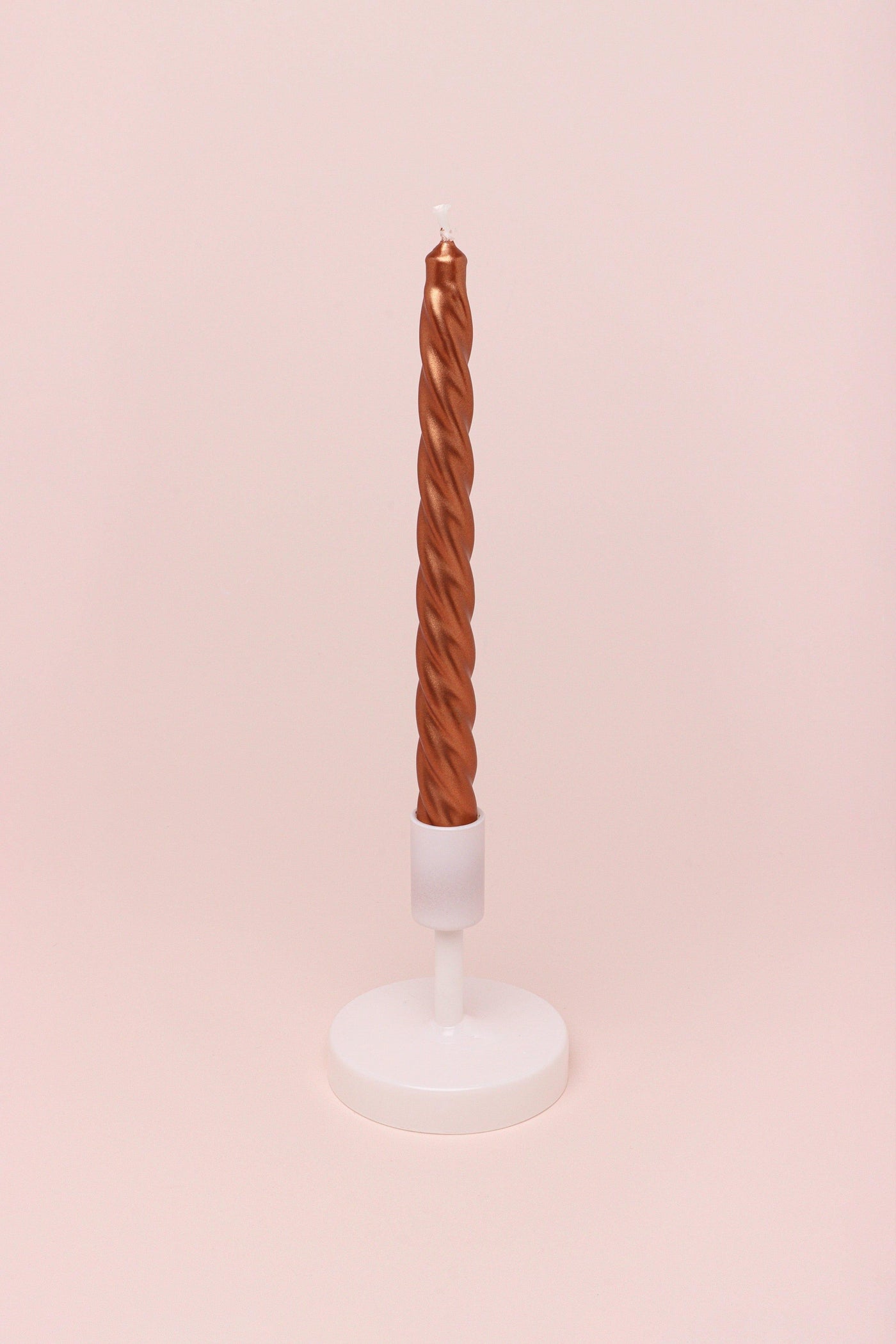 Gdecorstore Candles & Candle Holders Pack Of 10 Or 20 Coraline Tall Shimmer Copper Candlesticks Twisted Dinner Candles