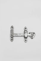 18″ Gothic Tee Hinges and Thumb Latch, Pewter — lifestyle view, G Decor