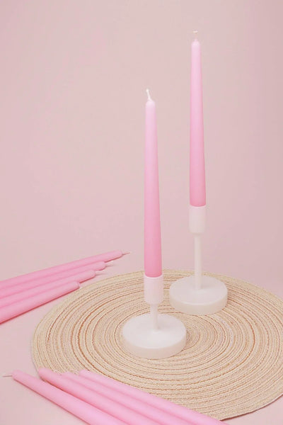 Pastelaria Baby Pink Pastel Taper Candles