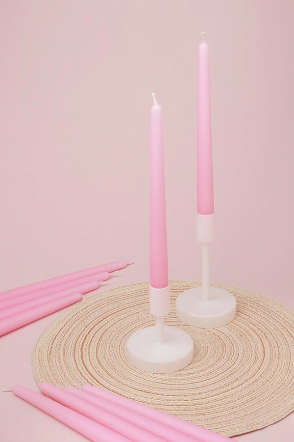 Pastelaria Baby Pink Pastel Taper Candles