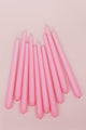 Pastelaria Set of 2, 10 or 20 Baby Pink Tall Pastel Dinner & Taper Candles - G Decor