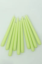 Pastelaria Pale Pistachio Tall Pastel Taper Candles — close-up view, G Decor