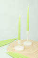 Pastelaria Set of 2, 10 or 20 Pale Pistachio Tall Pastel Dinner & Taper Candles - G Decor