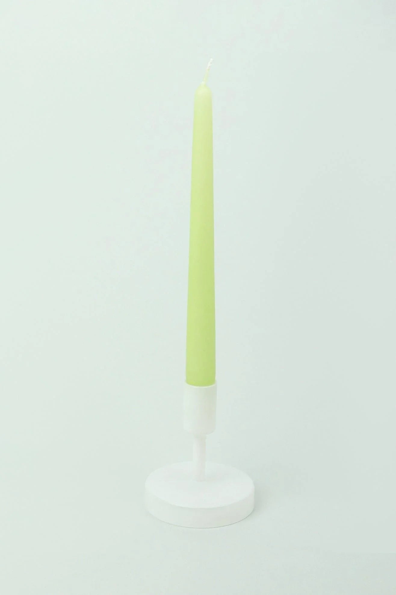 Pastelaria Pale Pistachio Tall Pastel Taper Candles — alternate view, G Decor