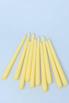Pastelaria Set of 2, 10 or 20 Sand Yellow Tall Pastel Dinner & Taper Candles - G Decor