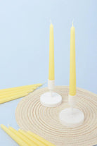 Pastelaria Sand Yellow Tall Pastel Taper Candles — G Decor
