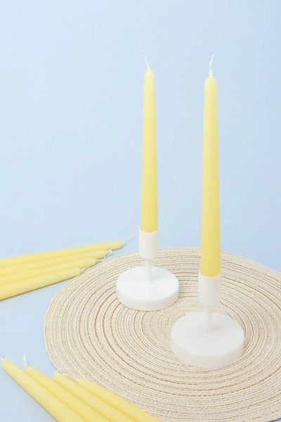 Pastelaria Sand Yellow Tall Pastel Taper Candles