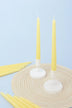 Pastelaria Sand Yellow Tall Pastel Taper Candles — G Decor