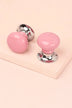 Perfect Edit Pink Set of Handcrafted Ceramic Mortice Door Handles, Internal Turning Knobs for Bedroom & Room Doors with Chrome Base - G Decor