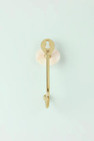 Petaline Mother of Pearl Wall Hook with Brass — close-up view, G Decor