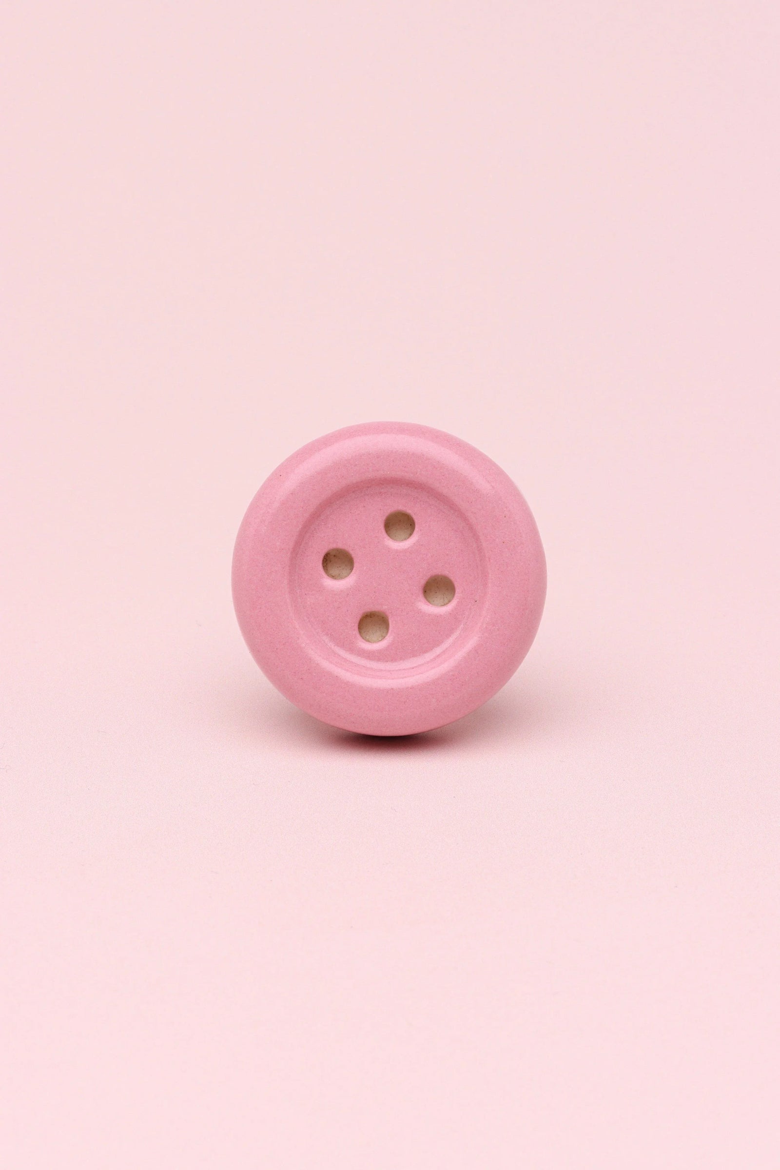 Playful Button Ceramic Cabinet Knob — close-up view, G Decor
