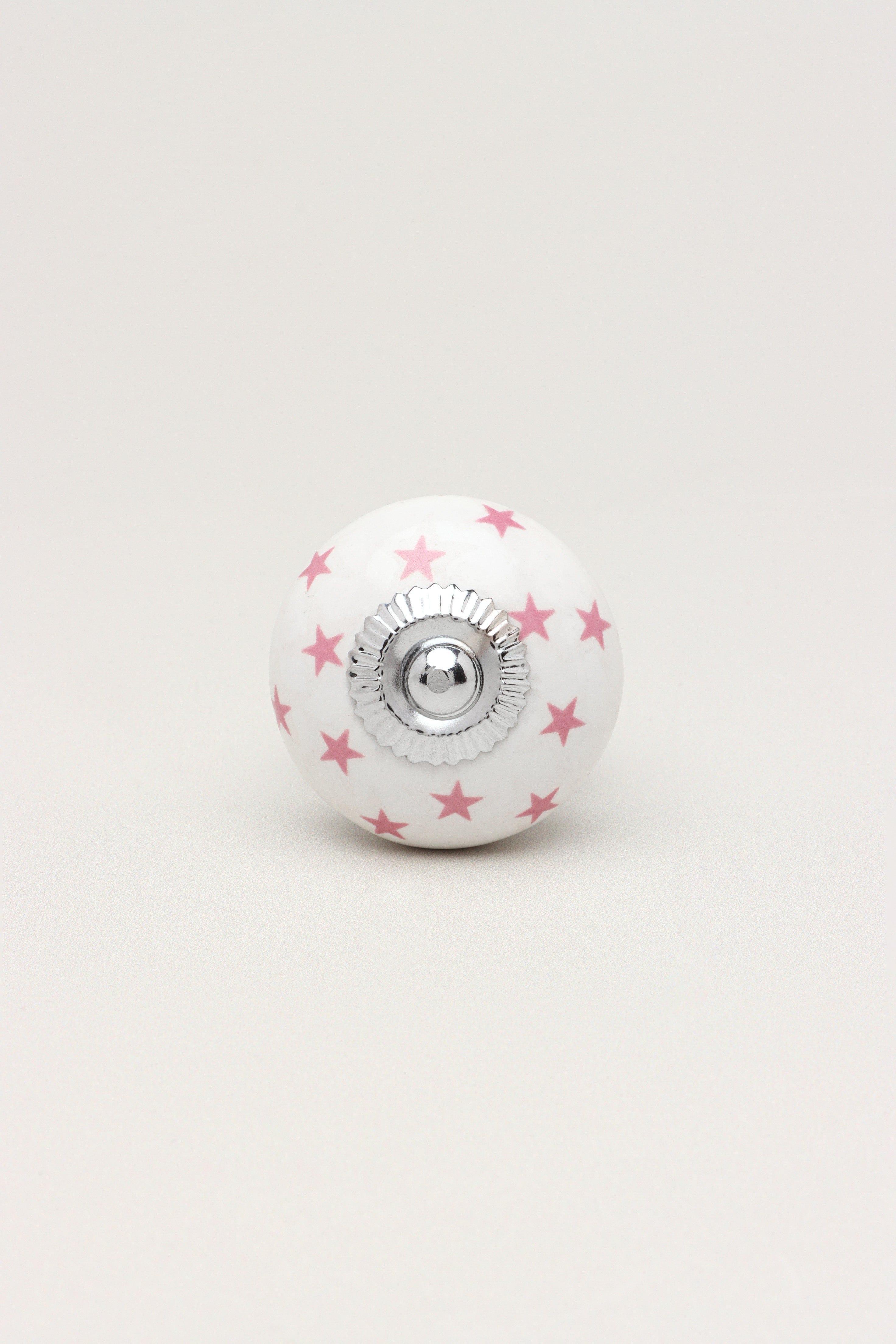 Polka Star Handcrafted Ceramic Door Knobs Cupboard Drawer Door Handles - G Decor
