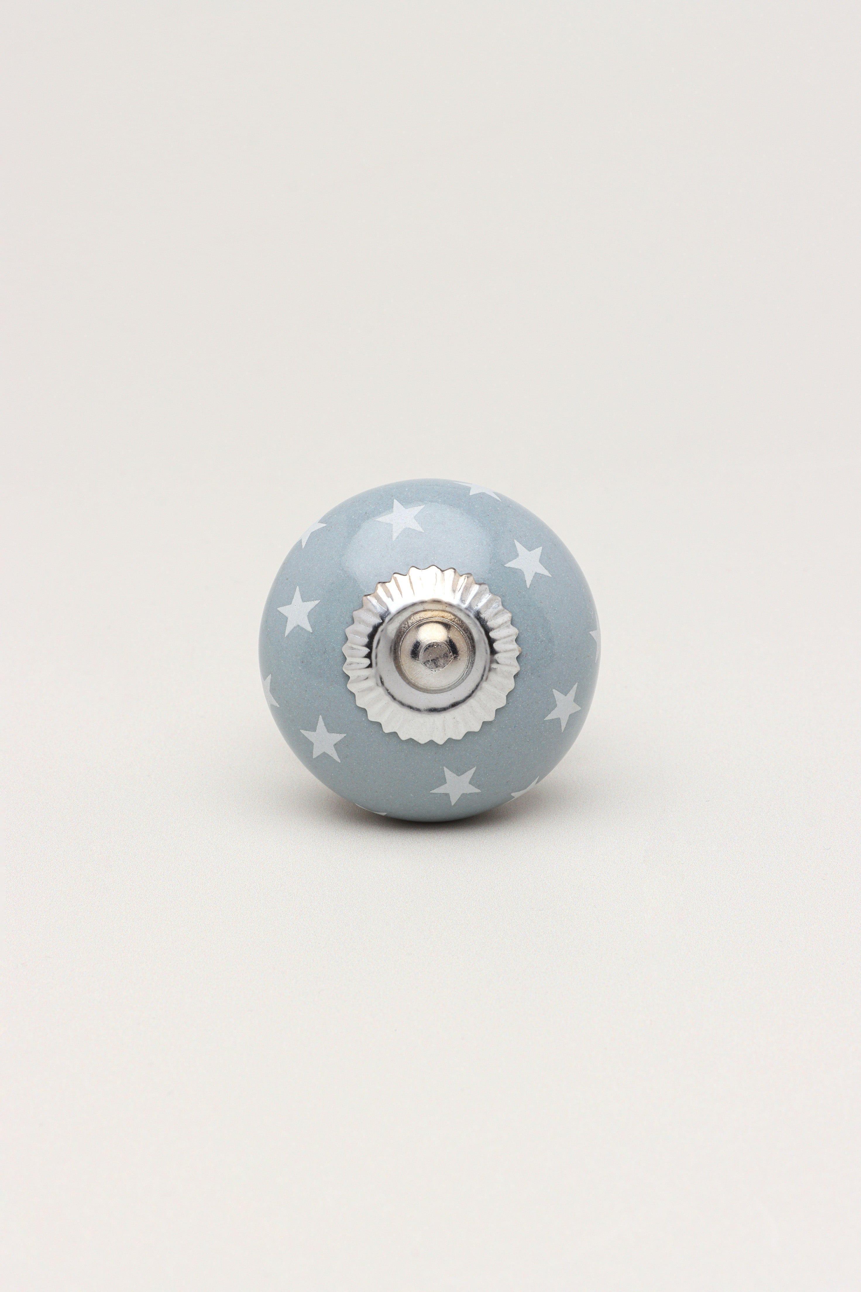 Polka Star Handcrafted Ceramic Door Knobs Cupboard Drawer Door Handles - G Decor