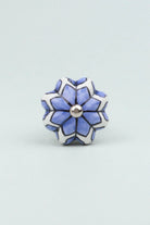 Porcelain Petal Leaves Hand-Painted Ceramic Cabinet Knob — alternate view, G Decor