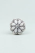 Porcelain Petal Leaves Hand-Painted Ceramic Cabinet Knob — close-up view, G Decor