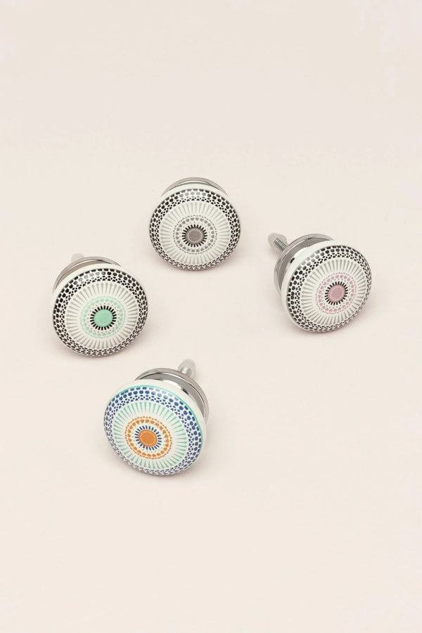 Positive Energy Radiance Patterned Ceramic Cabinet Knob