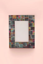 Rainbow Glass Mosaic Photo Frame — view 5, G Decor