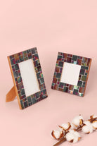 Rainbow Glass Mosaic Photo Frame — G Decor