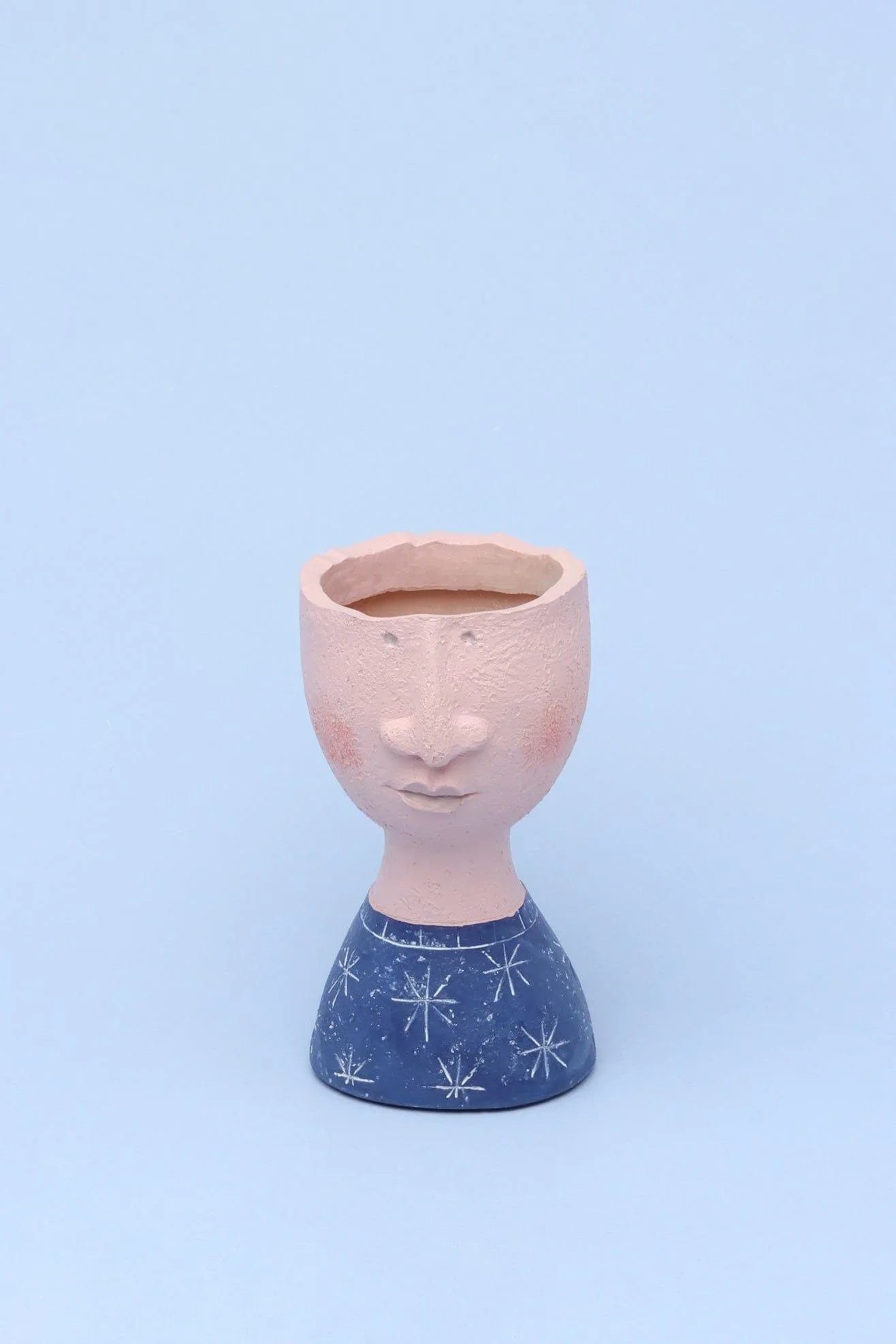 Familia Sculpted Face Ceramic Planter and Vase Collection — view 6, G Decor