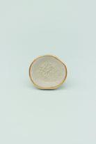 Rhodes Handmade & Handcrafted Ceramic Door Knob, Cupboard & Drawer Pull Handles With Gold Trim - G Decor