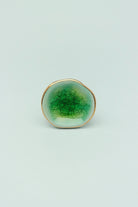 Rhodes Hand-Painted Ceramic Cabinet Knob with Gold Trim — lifestyle view, G Decor