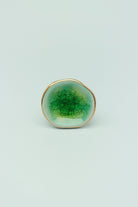 Rhodes Handmade & Handcrafted Ceramic Door Knob, Cupboard & Drawer Pull Handles With Gold Trim - G Decor