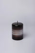 Roselane Mirror Glass Pillar Candle in Obsidian Black — lifestyle view, G Decor