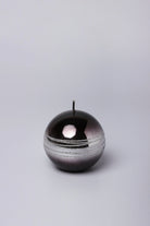 Roselane Mirror Glass Pillar Candle in Obsidian Black — alternate view, G Decor