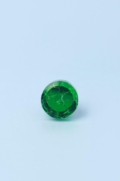 G Decor Cabinet Knobs & Handles Green Round Maison Crystal Crackle Mirror Glass Pull Knob