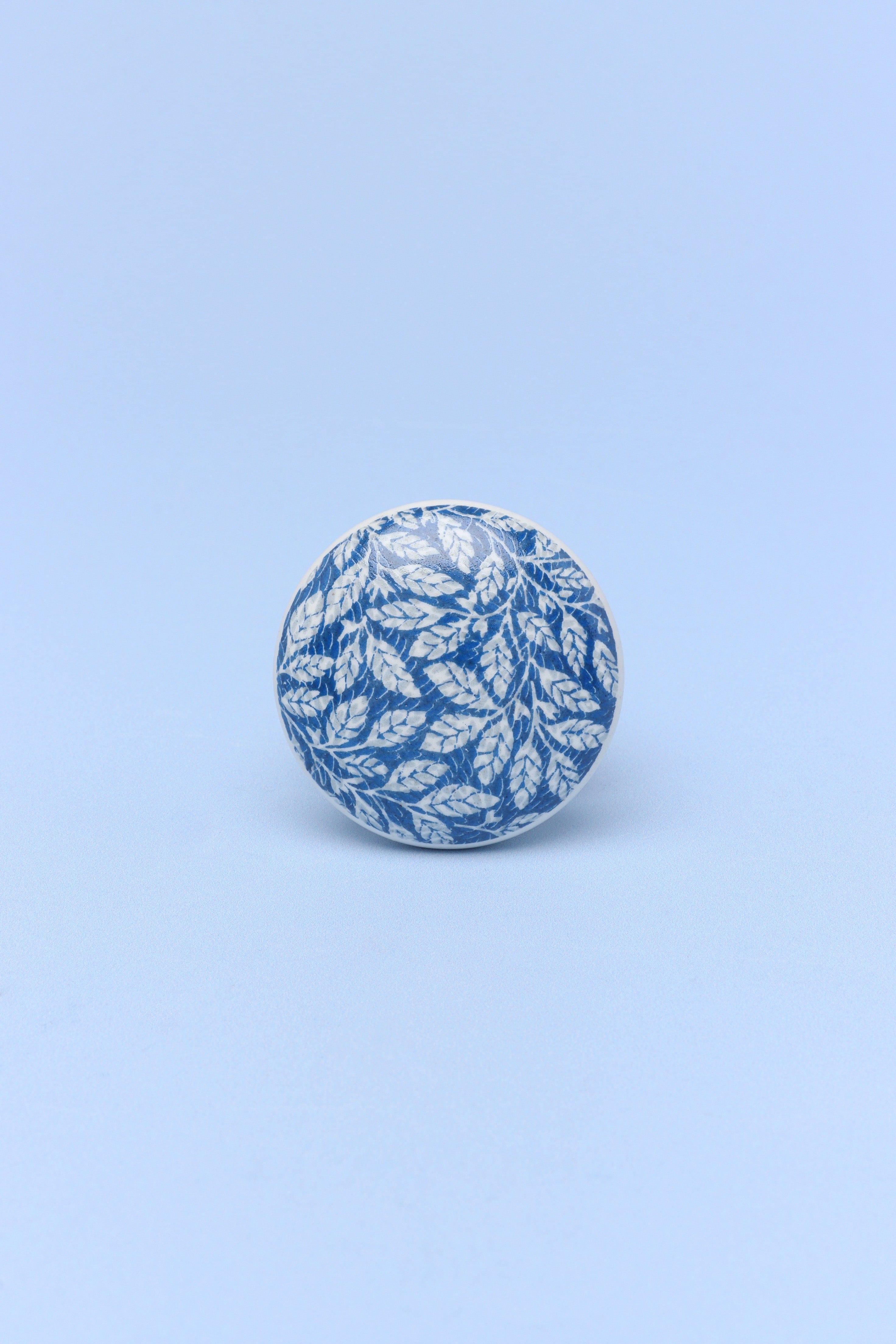 Royal Blue Handcrafted Ceramic Cupboard Knob and Drawer Handle - G Decor