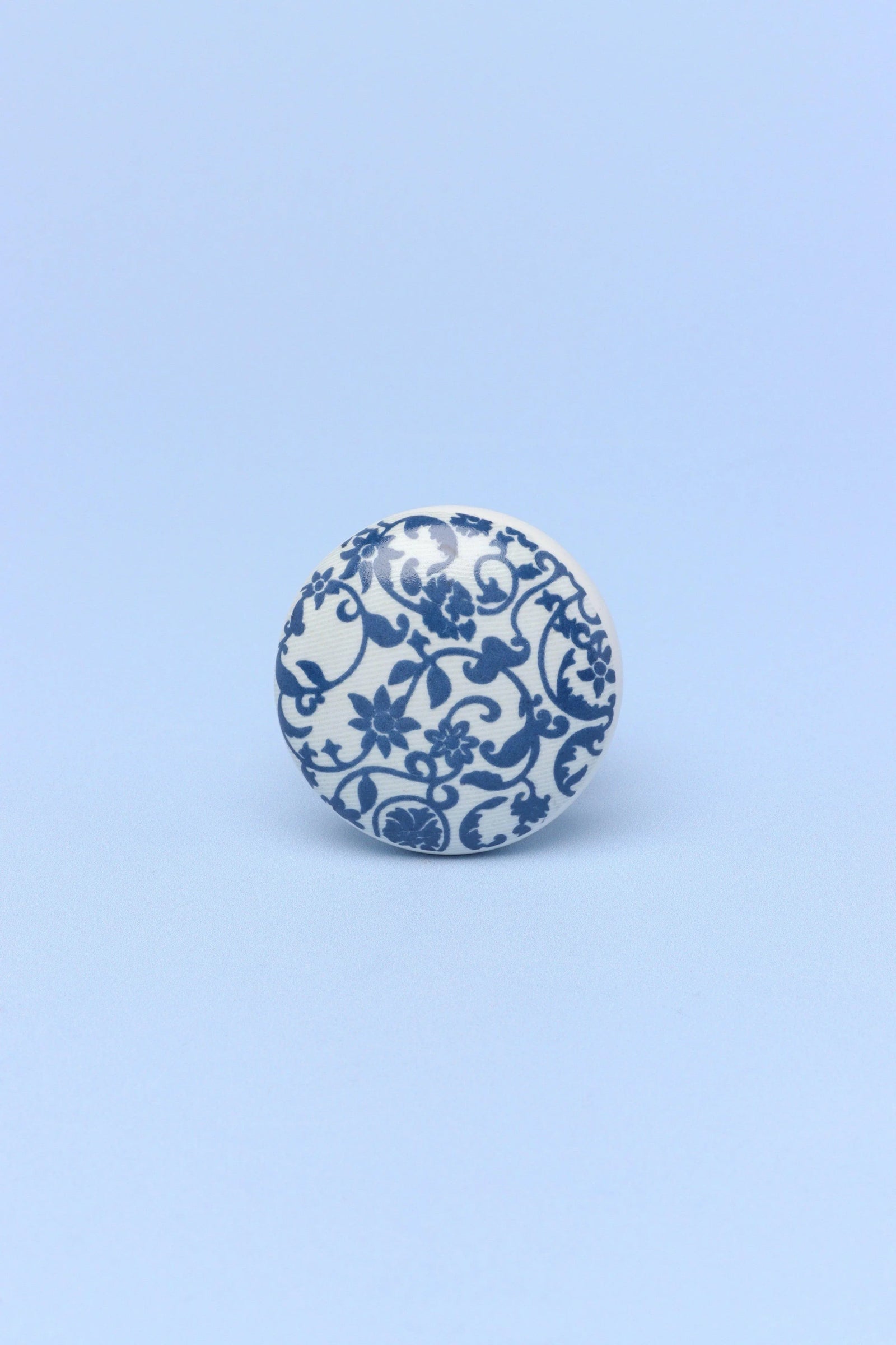 Royal Blue Handcrafted Ceramic Cabinet Knob — lifestyle view, G Decor