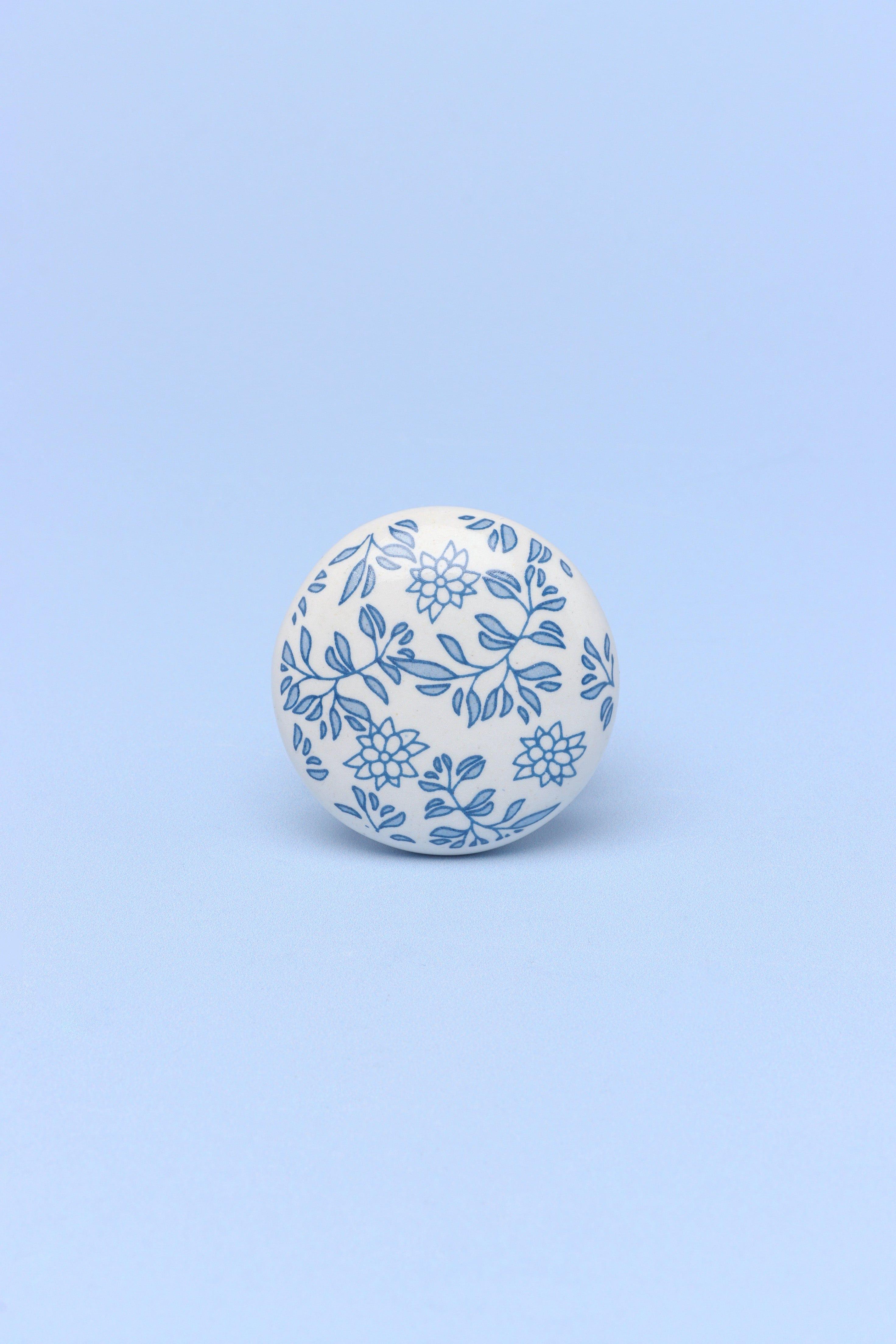 Royal Blue Handcrafted Ceramic Cupboard Knob and Drawer Handle - G Decor