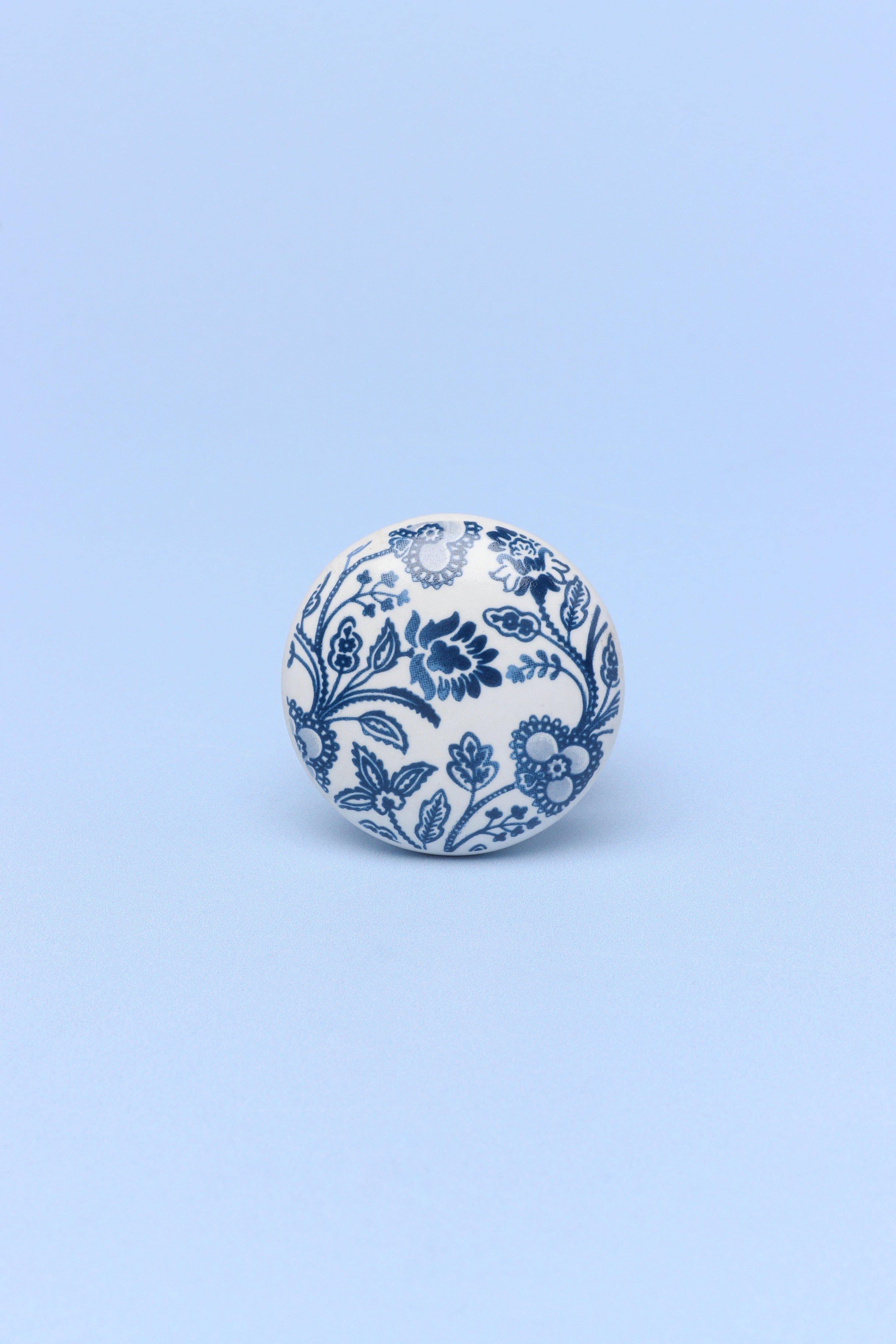 Royal Blue Handcrafted Ceramic Cupboard Knob and Drawer Handle - G Decor
