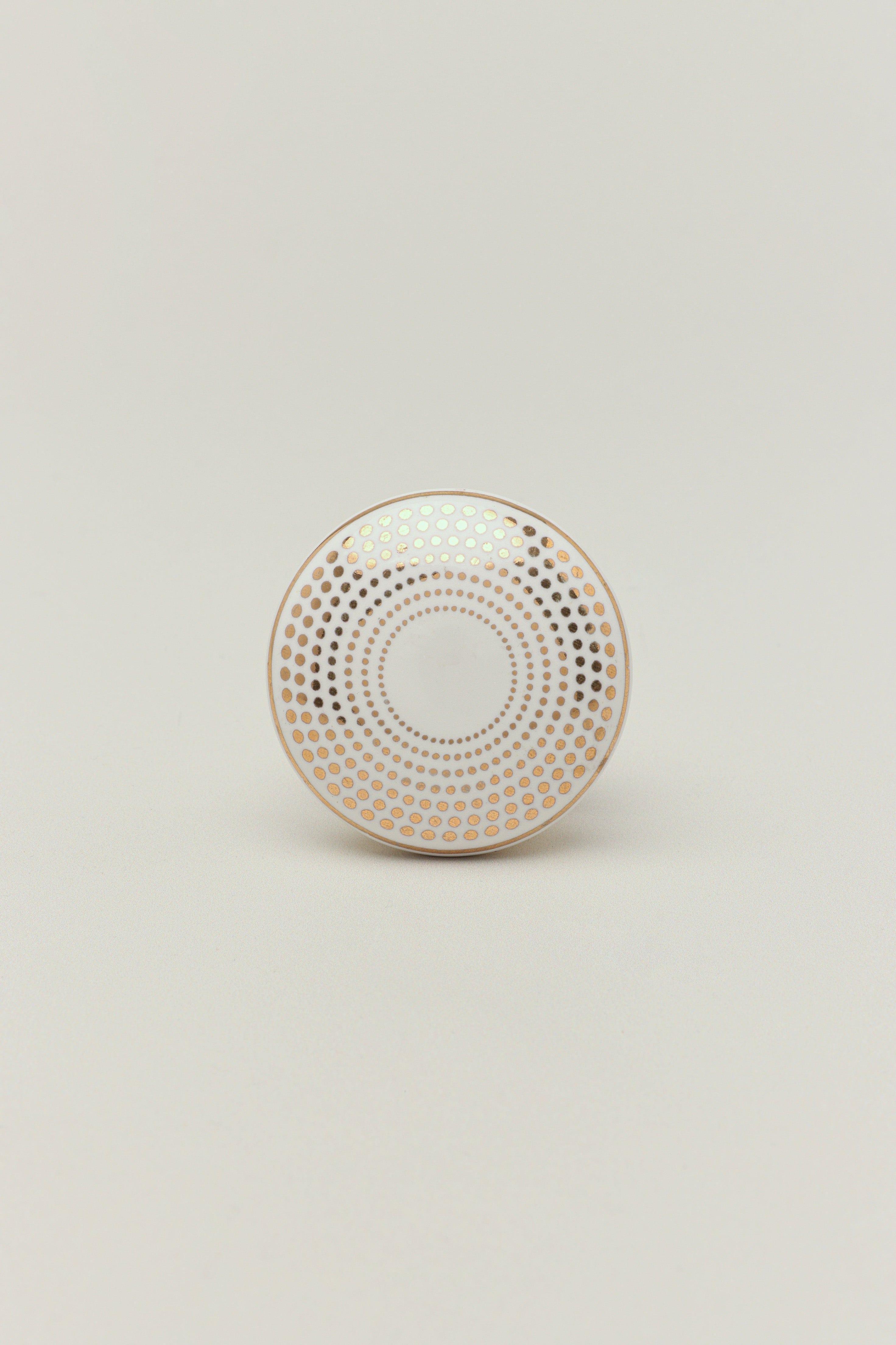 Royal Gold Ceramic Knob Luxury Door, Cupboard & Drawer Handle - G Decor