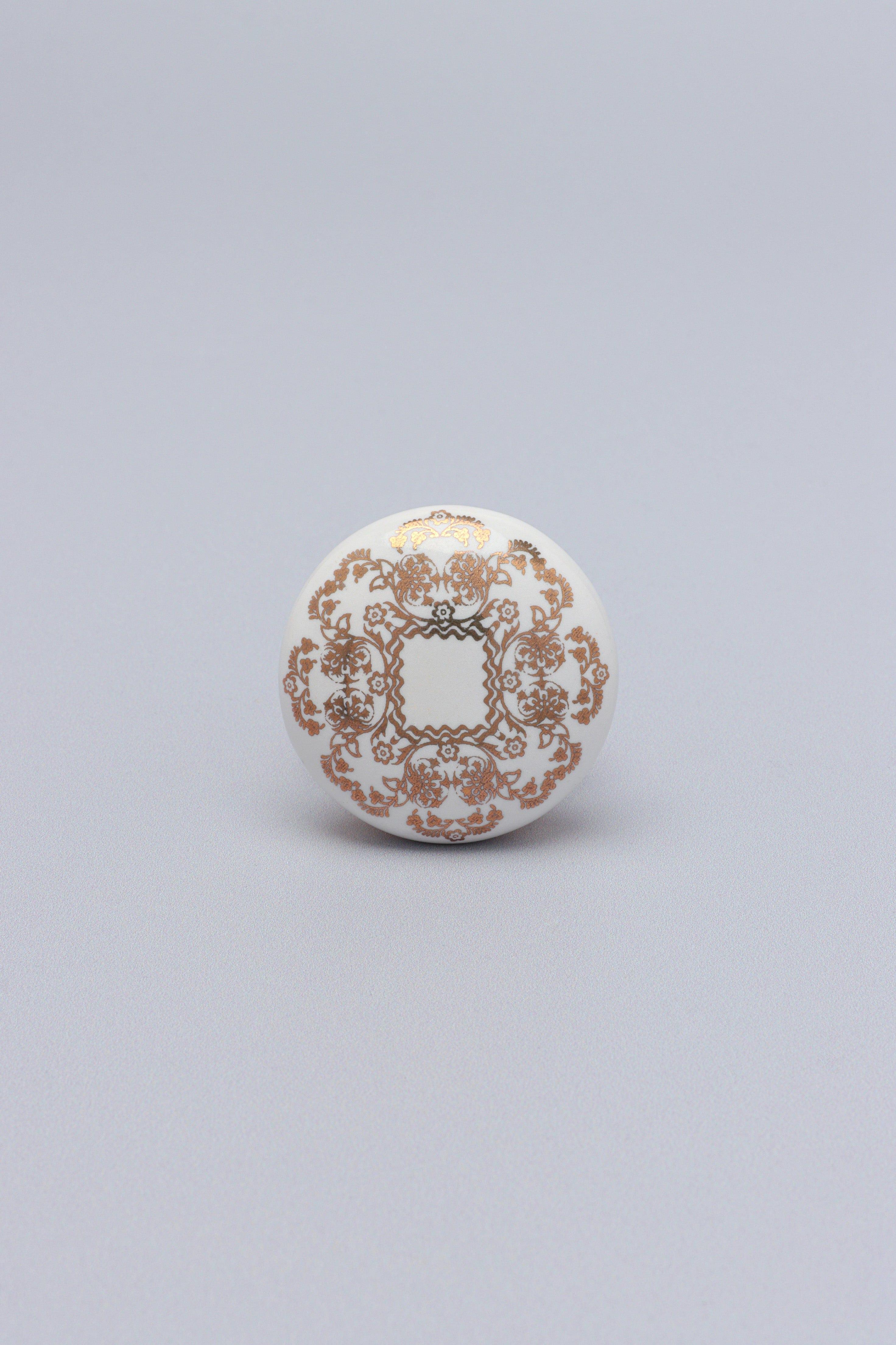 Royal Gold Family Ceramic Knob Luxury Door, Cupboard & Drawer Handle - G Decor