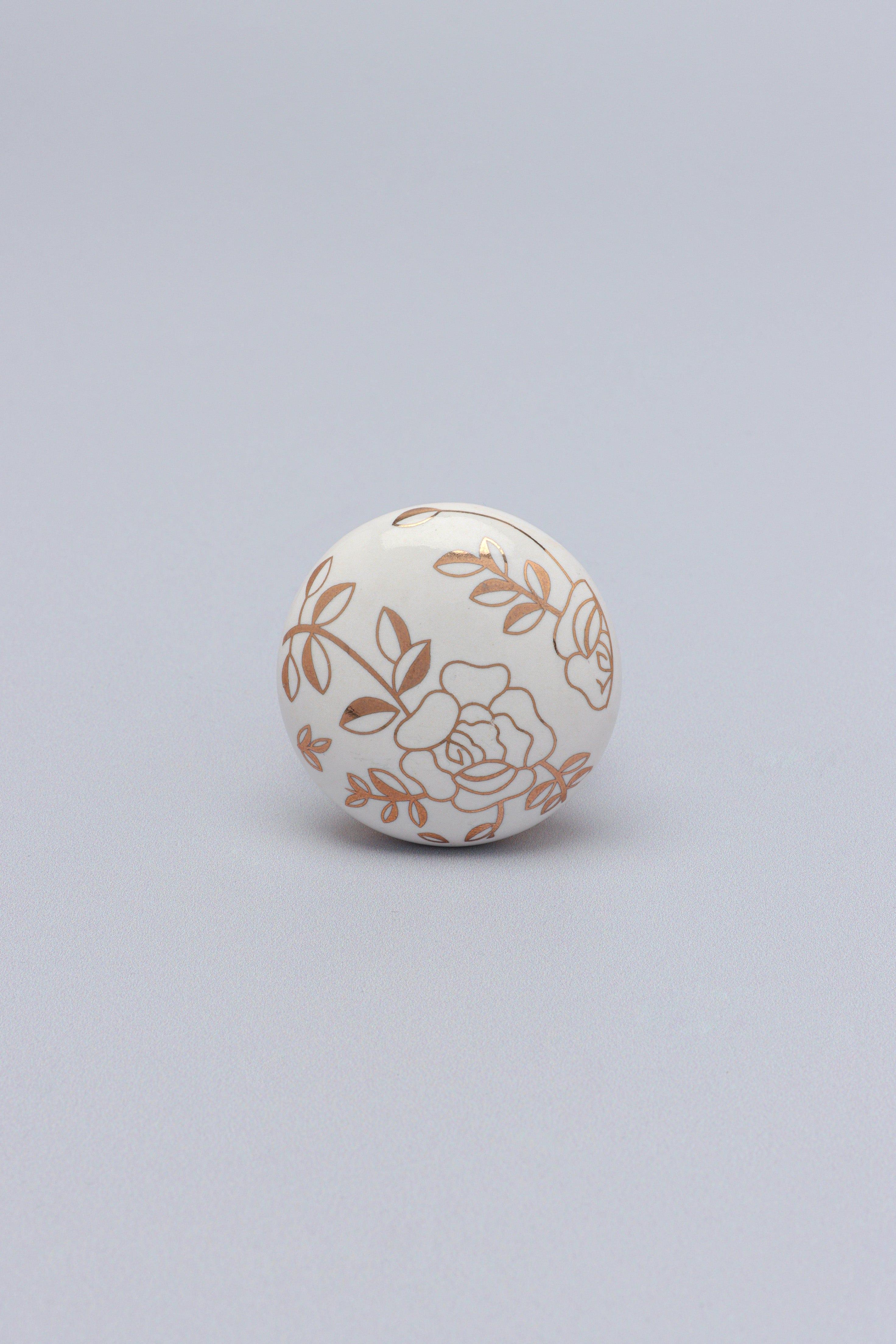 Royal Gold Family Ceramic Knob Luxury Door, Cupboard & Drawer Handle - G Decor