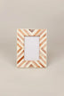 santa-fe-handmade-horn-bone-and-wood-chevron-photo-frame-southwest-picture-display-g-decor-62711 - G Decor