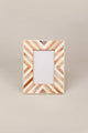 Santa Fe Handmade Horn Bone & Wood Chevron Photo Frame Southwest Picture Display - G Decor